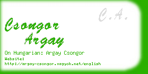 csongor argay business card